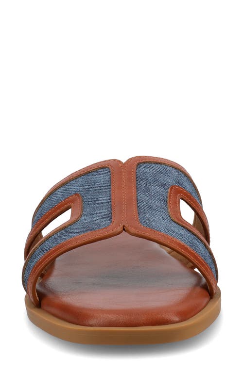 Journee Collection Primah Slide Sandal In Denim