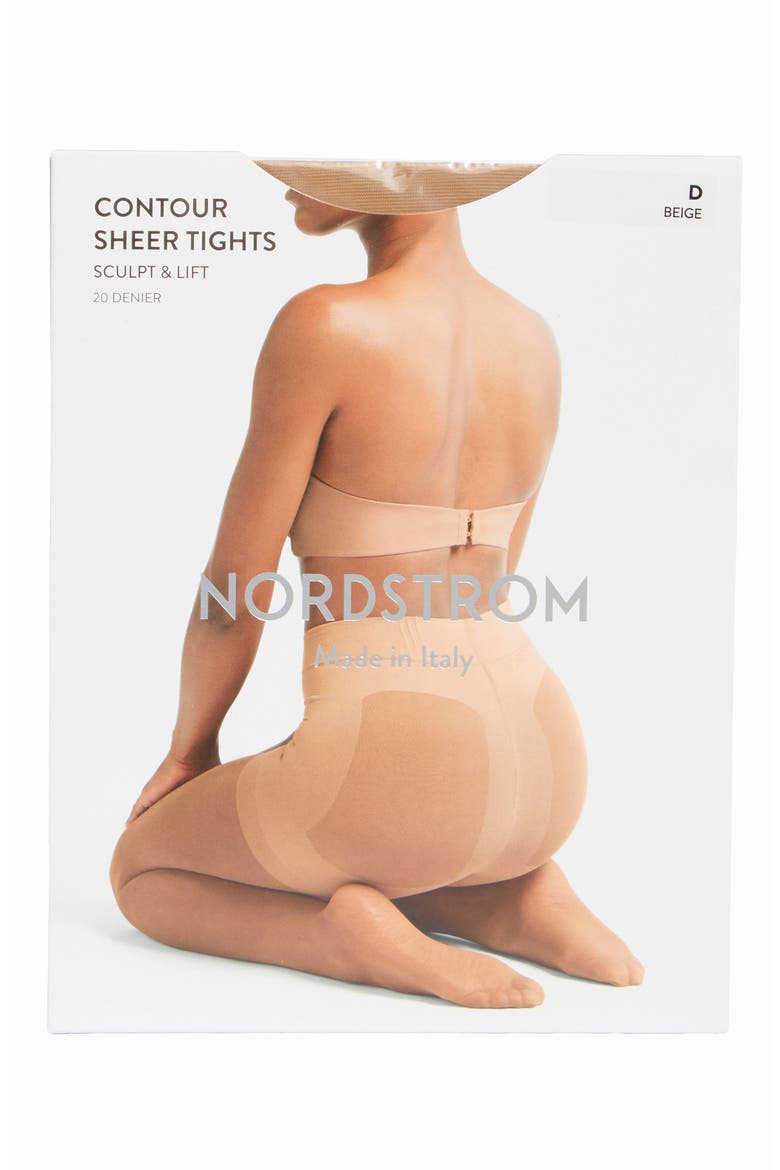 Everyday Shaping Sheer Tights, Alternate, color, BEIGE