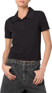 Hudson Jeans Boxy Crop Polo