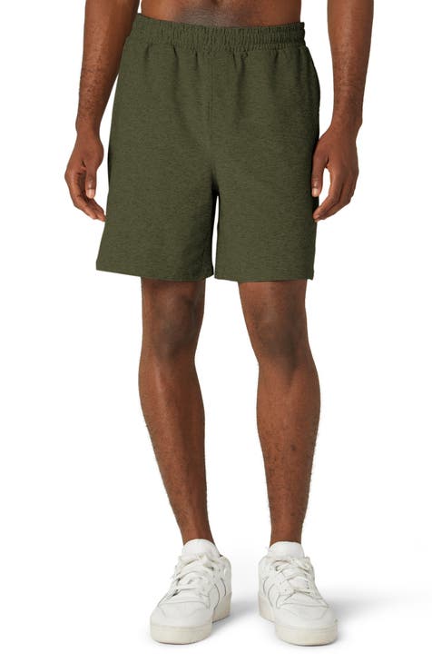 Mens green sweat shorts sale