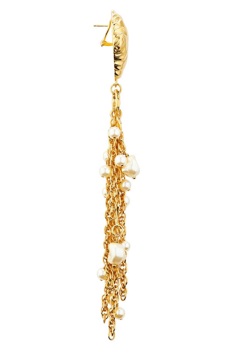 Sea Treasure Drop Earrings, Alternate, color, VINTAGE GOLD
