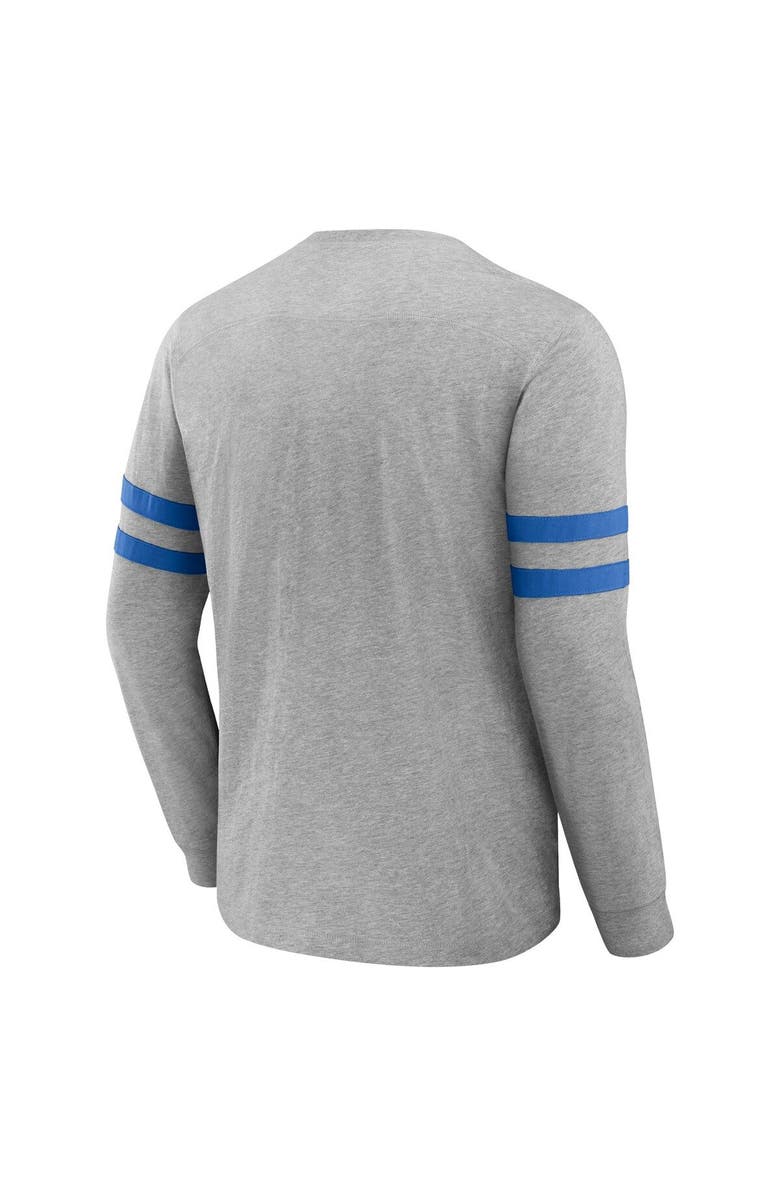 NFL X DARIUS RUCKER Men's NFL x Darius Rucker Collection by Fanatics Heather Gray Los Angeles Chargers Henley Long Sleeve T-Shirt, Alternate, color, 