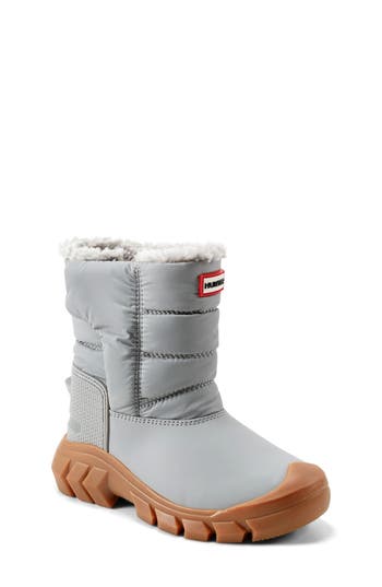 Hunter Kids' Intrepid Snow Boot In Gray