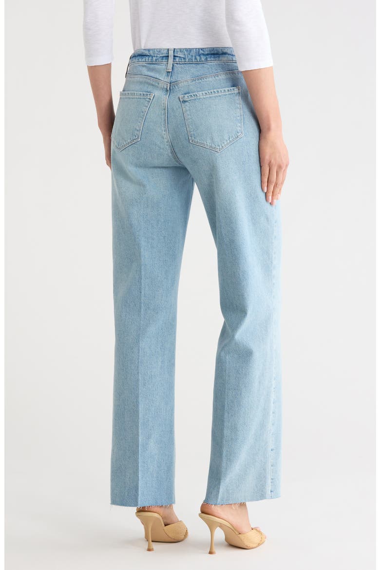 Tiana High Waist Raw Hem Wide Leg Jeans, Alternate, color, PORTER