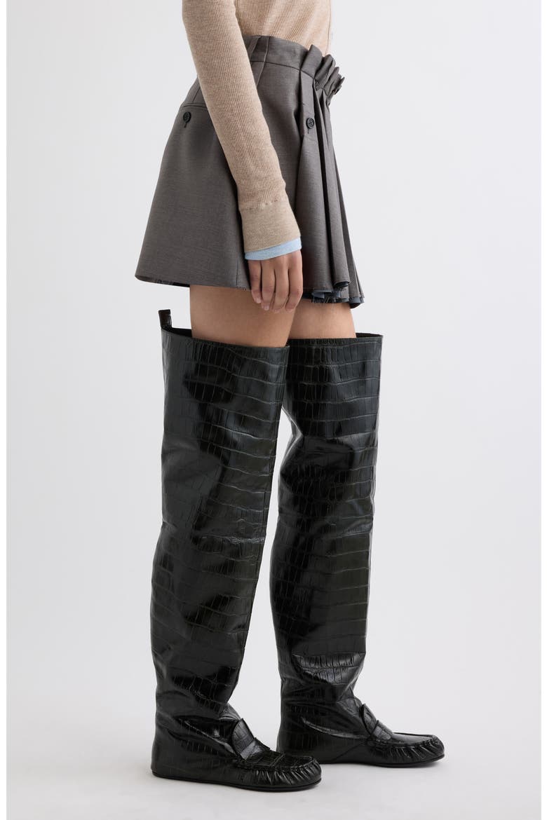 Ilassa Pleated Wool Miniskirt, Alternate, color, LIGHT GREY