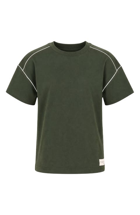 Kids' Piping Dropped Shoulder Tee