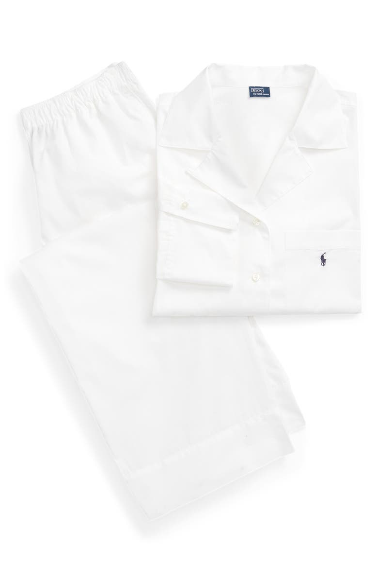 Polo Ralph Lauren Cotton Poplin Pajamas, Alternate, color, White Cloud