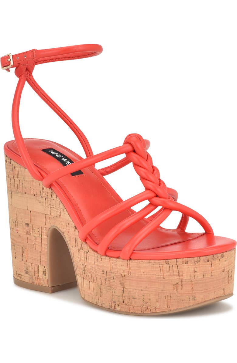 Nine West Olander Platform Sandal, Main, color, Orange