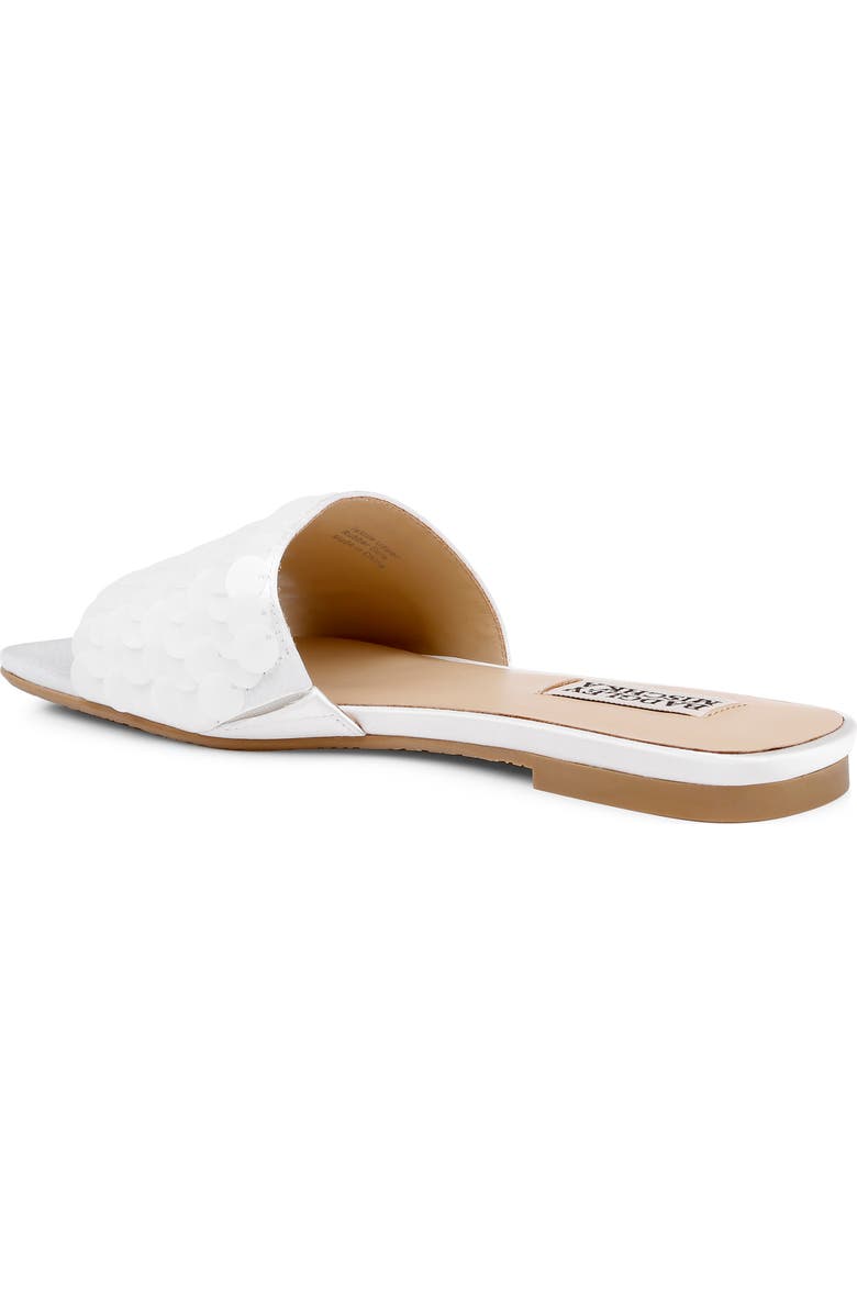 Badgley Mischka Collection Wini Slide Sandal, Alternate, color, White Satin