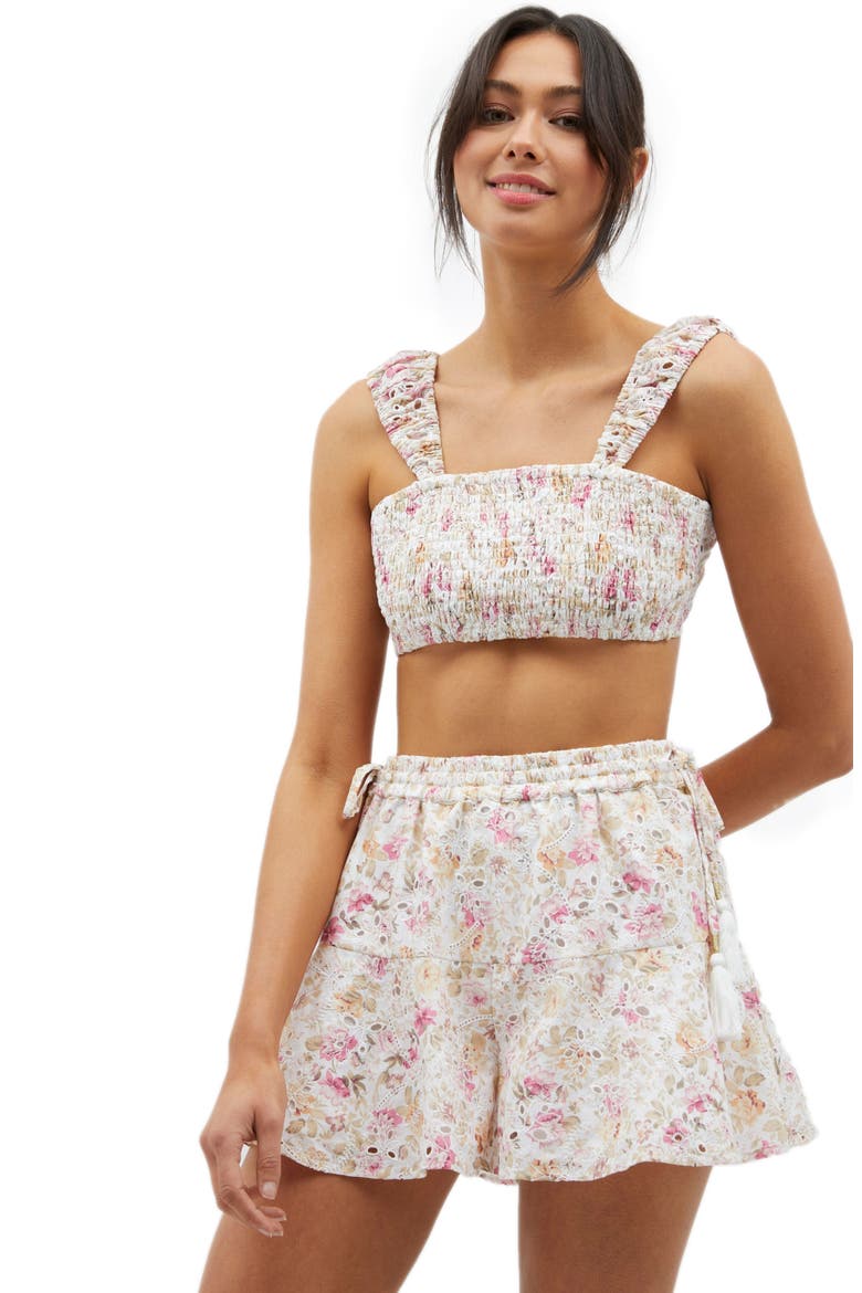 Cecile Prairie Crop Top, Alternate, color, MULTI