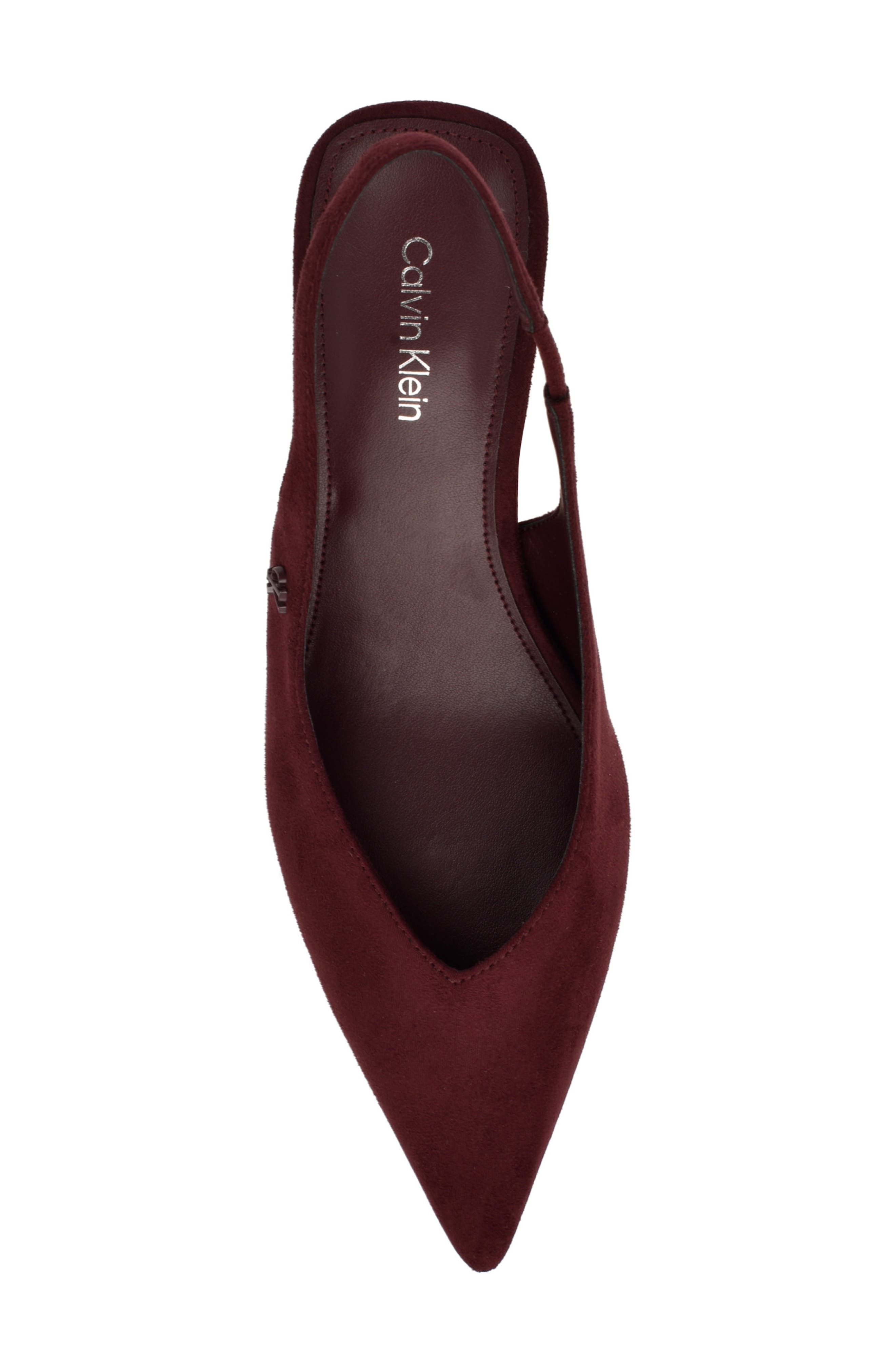 Chellie Pointed Toe Slingback Pump, Alternate, color, DARK RED