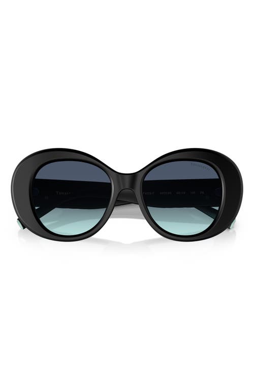 Tiffany & Co . 52mm Gradient Round Sunglasses In Black