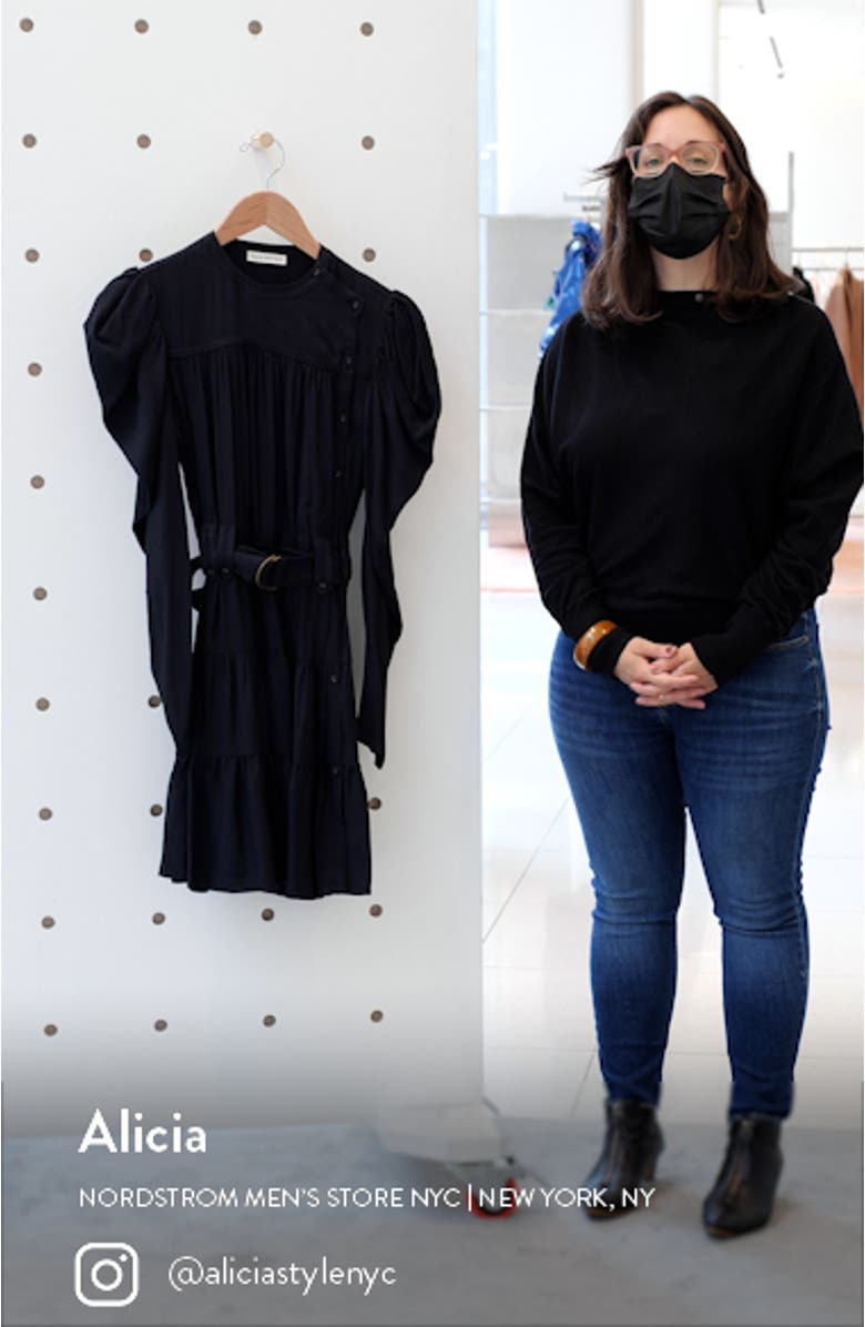 Francisca Belted Ruffle Long Sleeve Minidress, sales video thumbnail