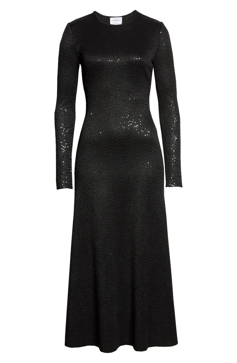 St. John Evening St. John Collection Sequin Knit Fit & Flare Dress, Alternate, color,