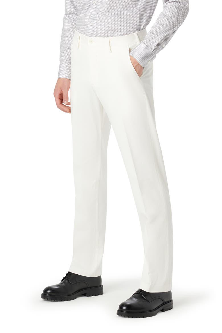Flat Front Stretch Chinos, Main, color, CHALK