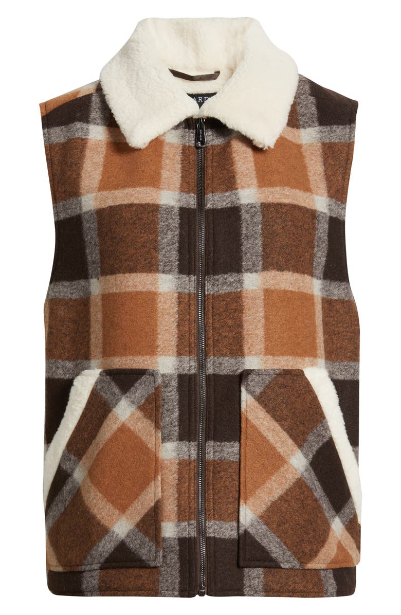 Bernardo Plaid Vest, Alternate, color, Brown / Beige