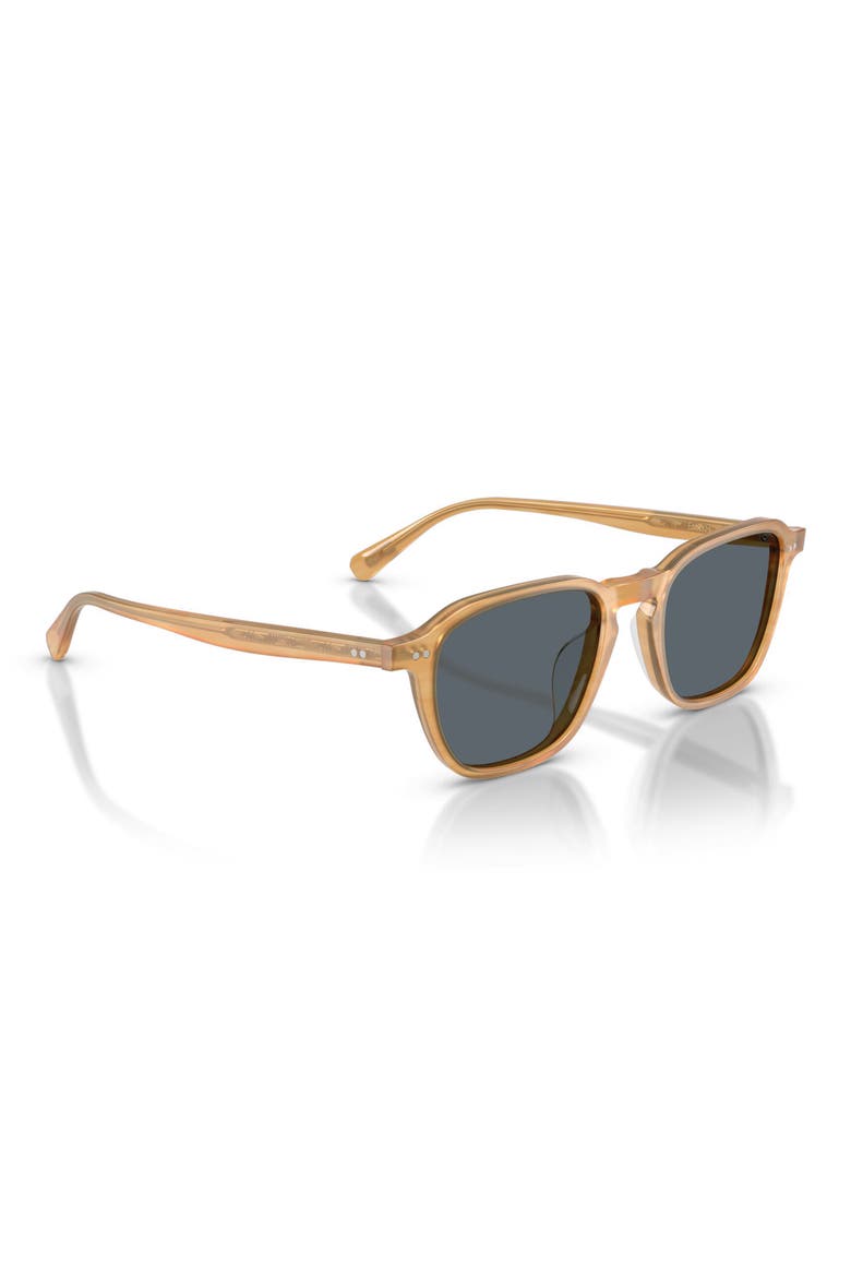 Emryn 50mm Pillow Sunglasses, Alternate, color, SEMI-MATTE GOLDWOOD / BLUE