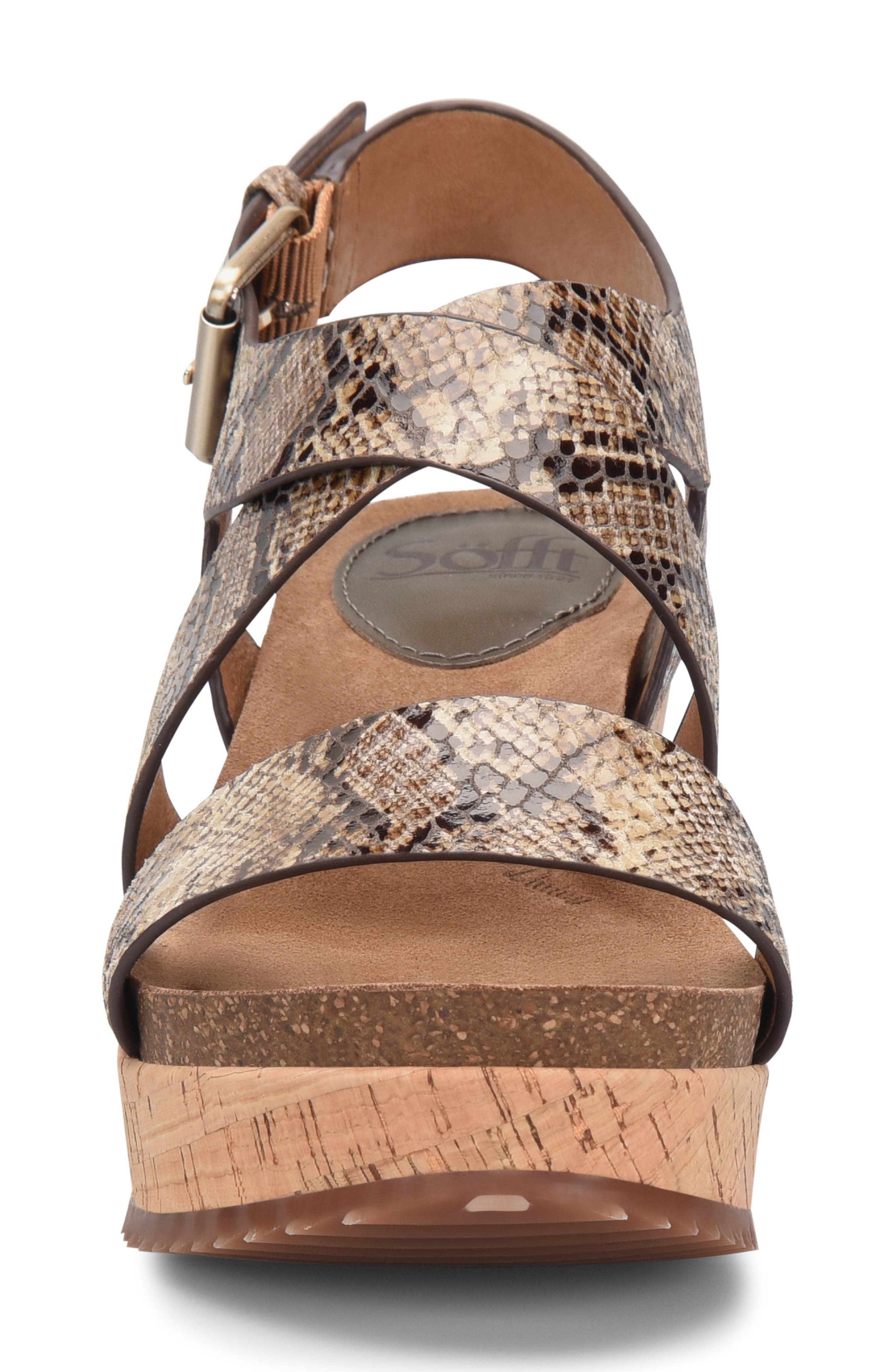 Haddison Platform Sandal, Alternate, color, TAUPE SNAKE