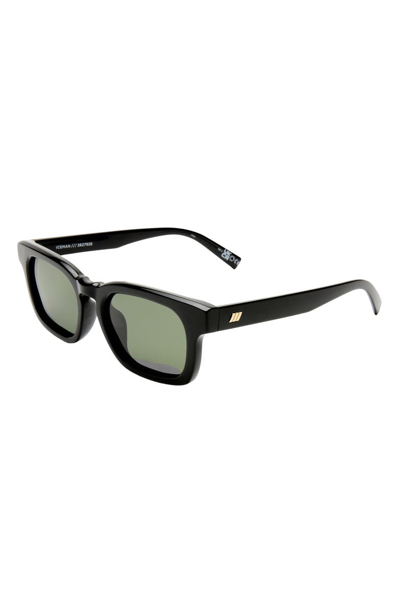 Le Specs Iceman 52mm Polarized Square Sunglasses, Alternate, color, Black / Khaki Mono Polarized
