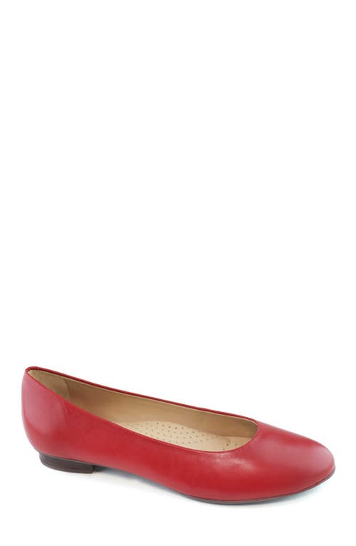 Marc Joseph New York Ferris Leather Ballet Flat In Red