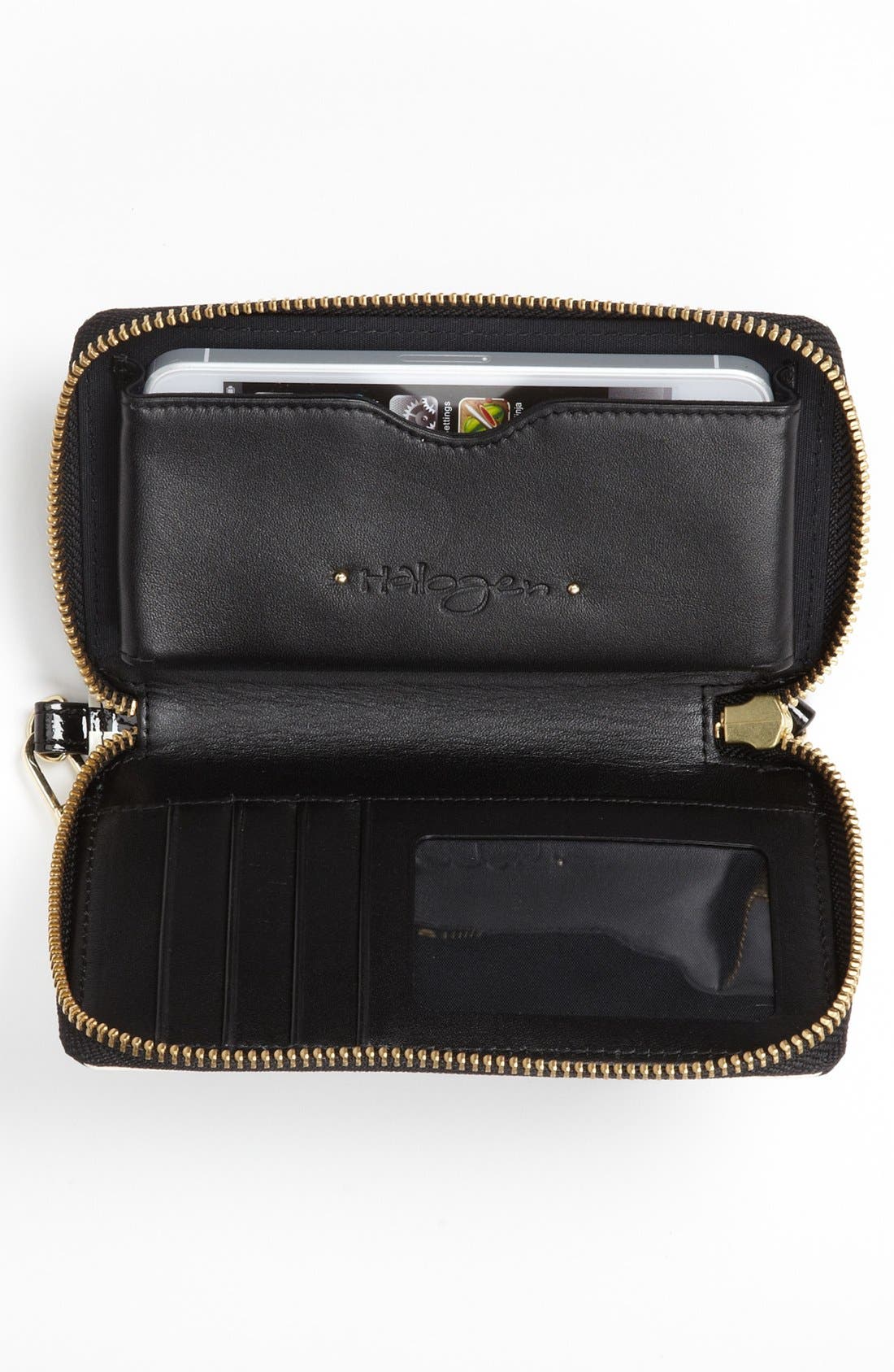 'Cassie Stripe' Phone Wristlet, Alternate, color, IVORY/ BLACK