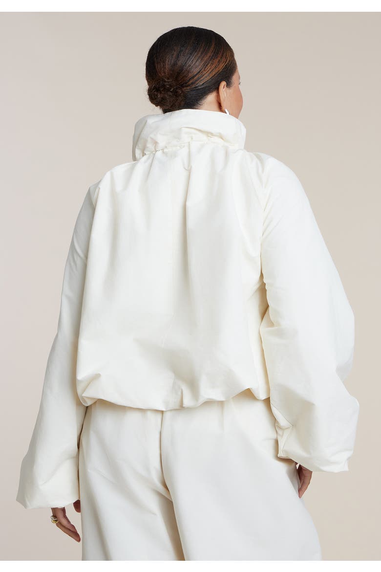 Cotton Blend Drawcord Bomber Jacket, Alternate, color, PAPYRUS