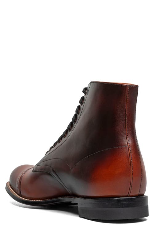 Stacy Adams Madison Cap Toe Lace Up Boot In Brown