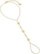 BY ADINA EDEN Star Of David X CZ Bezel Hand Chain