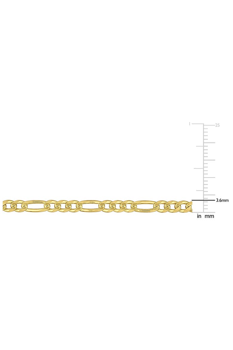 3.8mm Figaro Chain Necklace, Alternate, color, YELLOW GOLD