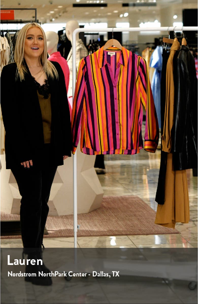 Hailie Stripe Silk Blouse, sales video thumbnail