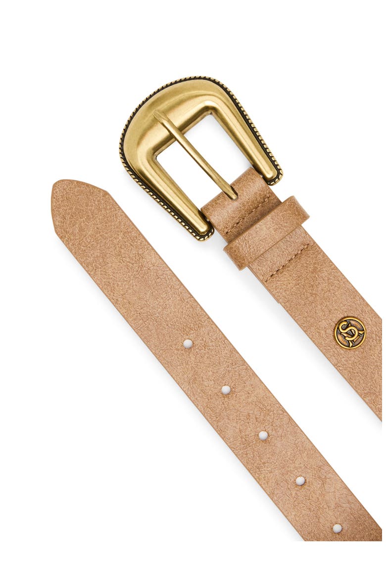 Faux Leather Western Belt, Alternate, color, TAN