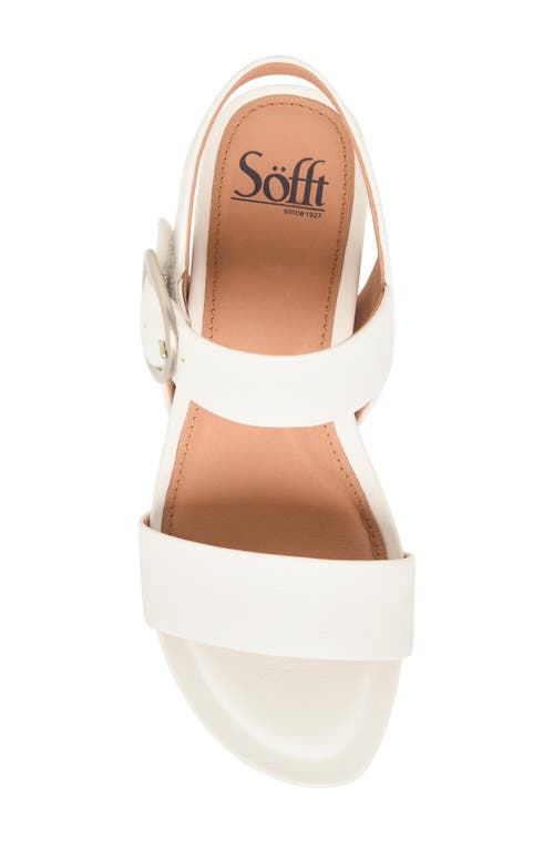 Söfft Vaya Ankle Strap Wedge Sandal In True White