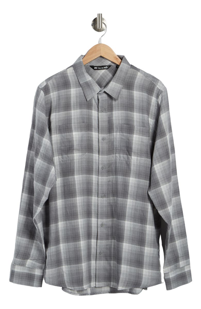 TravisMathew Inland Long Sleeve Shirt, Alternate, color, Heather Sleet