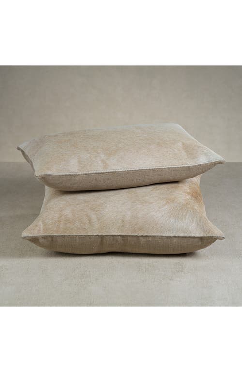 Zodax Genuine Calf Hair Throw Pillow In Brown