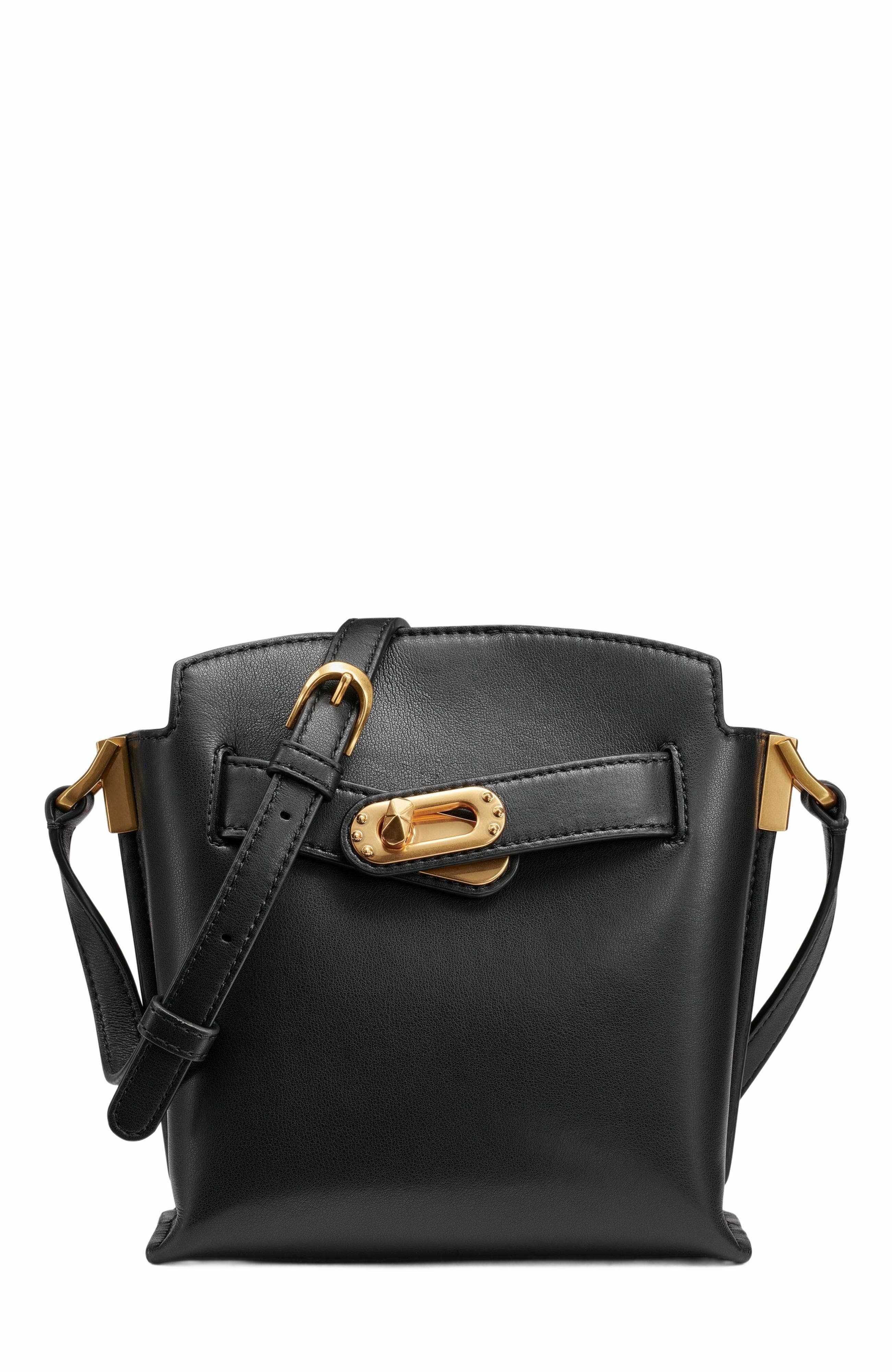 Donna Karan New York Bridgehampton Small Crossbody Bag, Main, color, Black/Gold