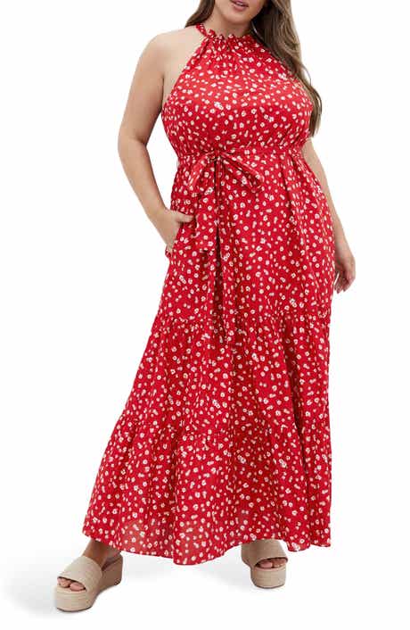 City Chic Kiana High Neck Maxi Dress