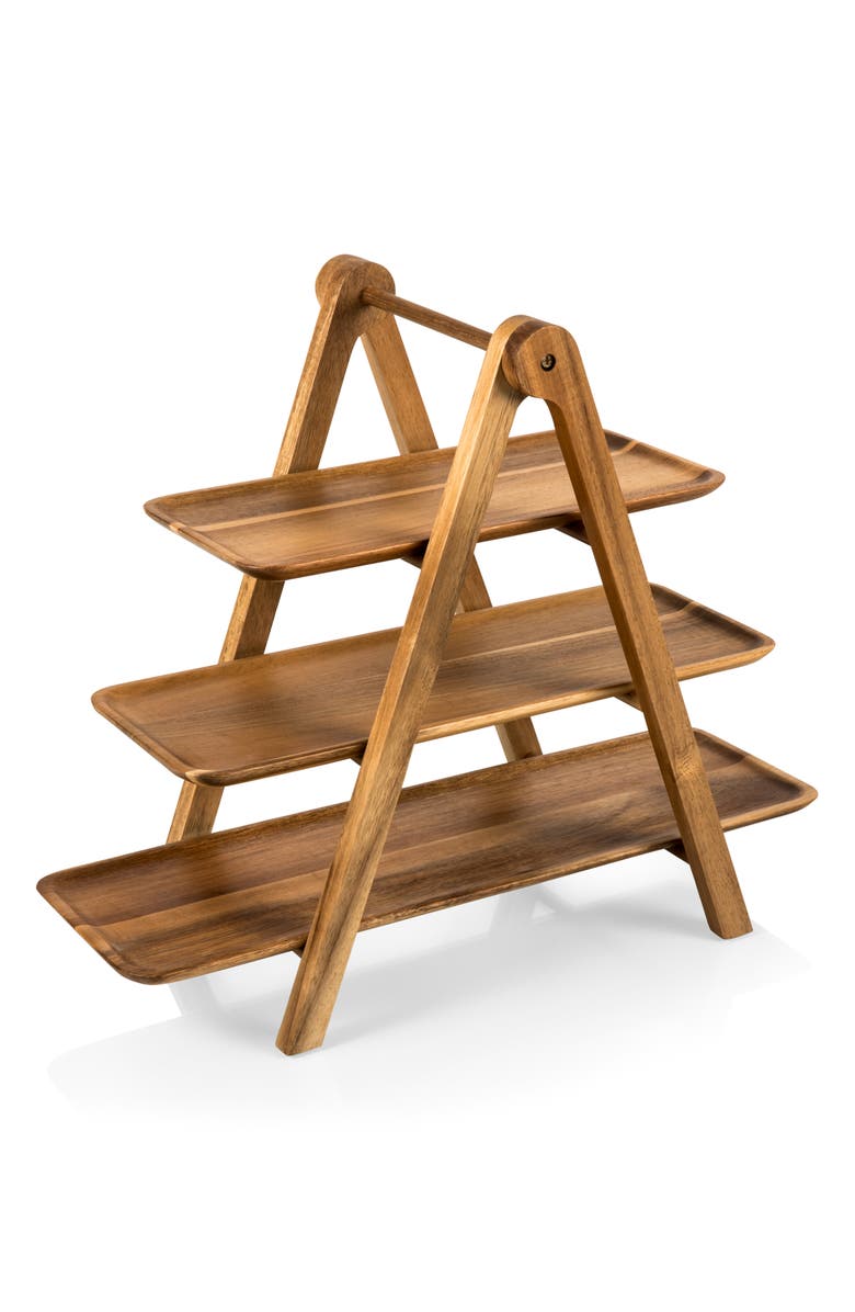 Toscana a Picnic Time Brand TOSCANA Tiered Serving Ladder, Alternate, color, Brown