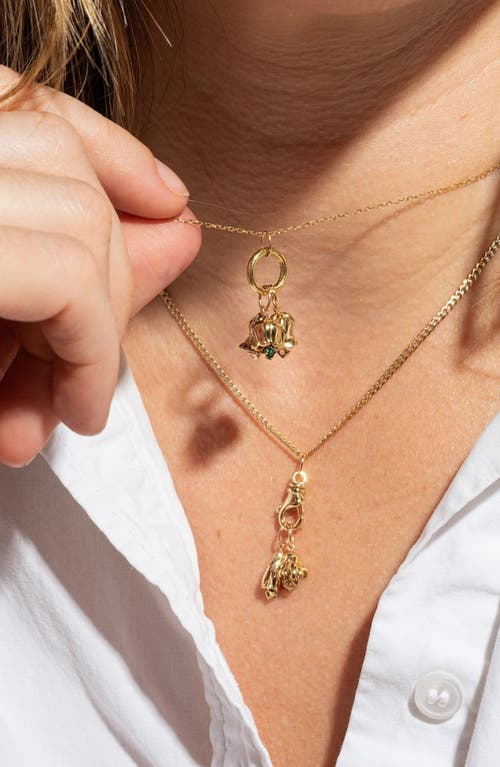 Local Eclectic Solid Gold Round Charm Clip In Gold