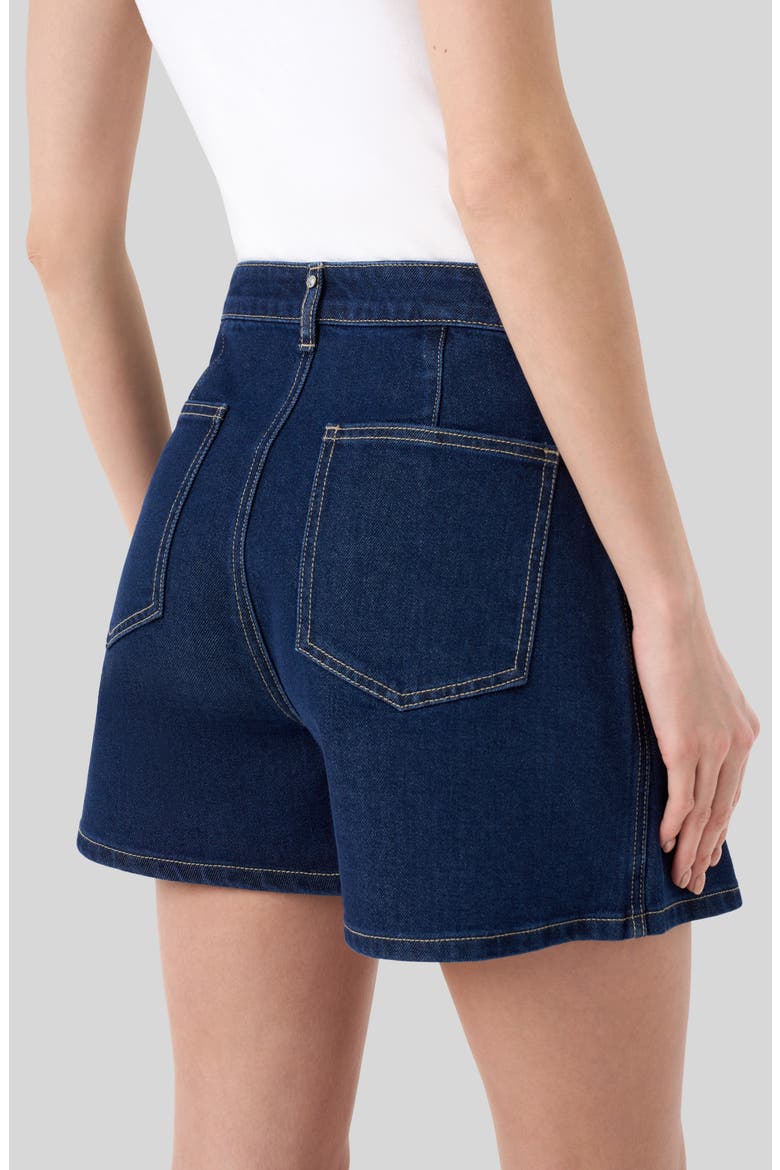 Denim Wrapped Skort, Alternate, color, RINSE WASH