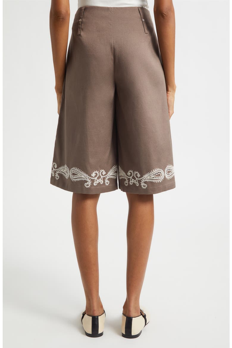 Embroidered Canvas Walking Shorts, Alternate, color, CHERRIES ON A PAISLEY