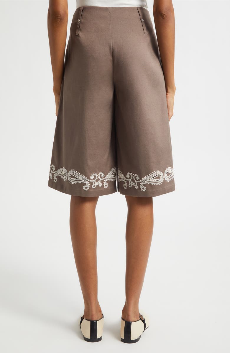 Stine Goya Embroidered Canvas Walking Shorts, Alternate, color, Cherries On A Paisley