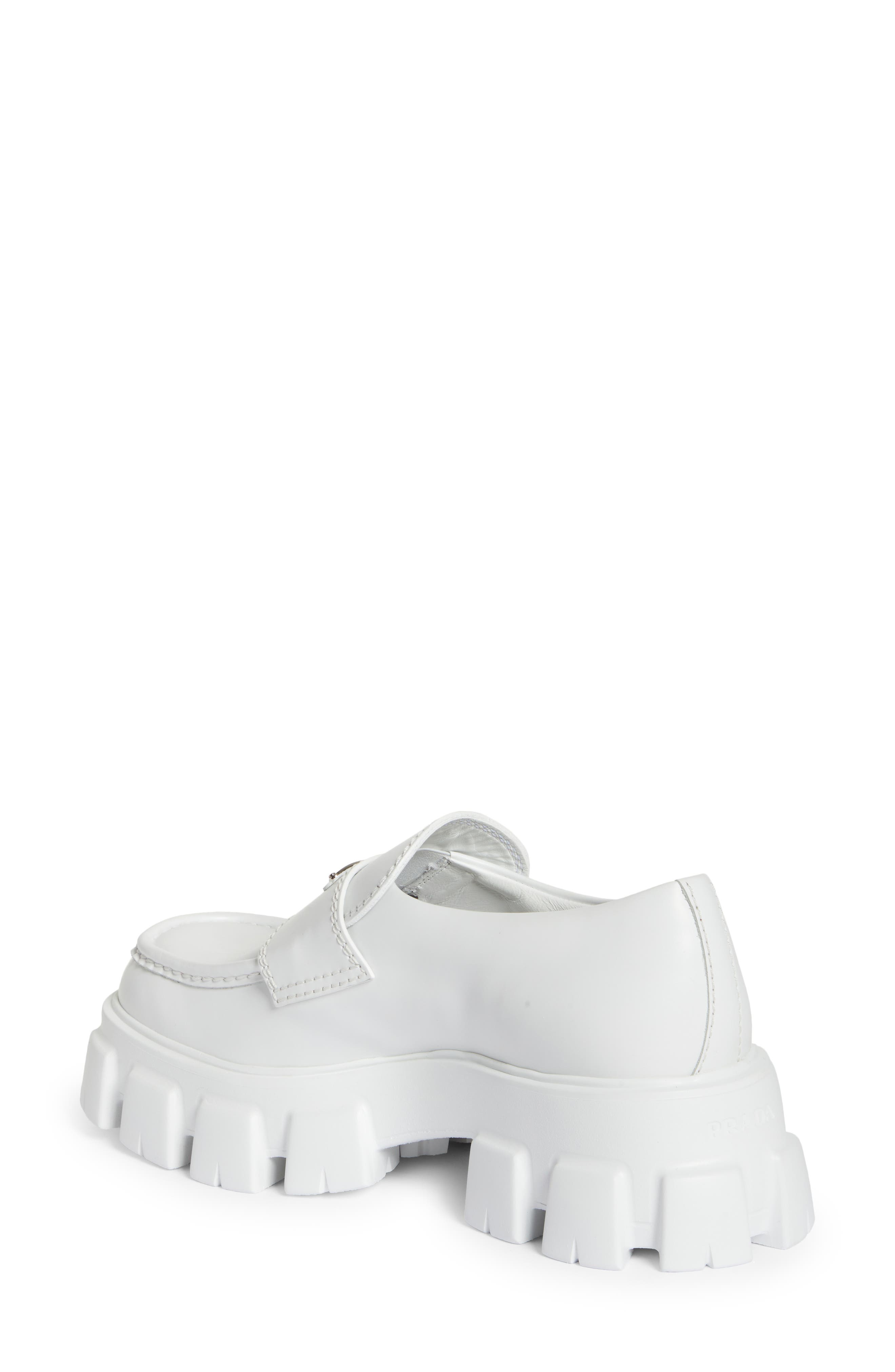 Monolith Lug Sole Loafer, Alternate, color, BIANCO