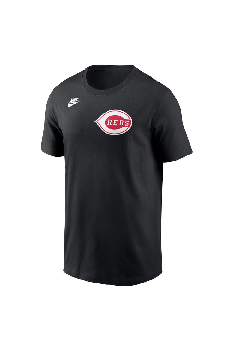 Men's Nike Black Cincinnati Reds Cooperstown Collection Logo T-Shirt, Alternate, color, Black