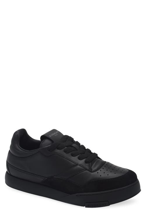 Givenchy Black Calf Leather Bos Taurus Low Top Sneakers In Multi