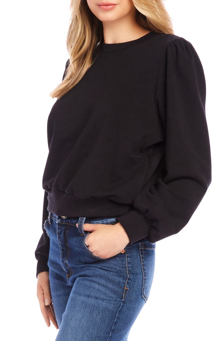 Karen Kane Puff Sleeve Sweatshirt, Alternate, color, 