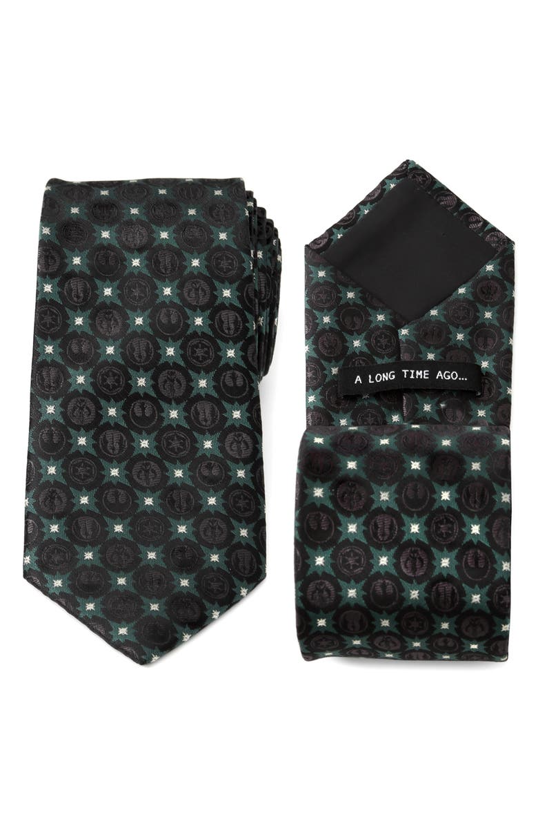 Cufflinks, Inc. Star Wars<sup>™</sup> Insignia Medallion Tie, Alternate, color, Black/ Green Multi