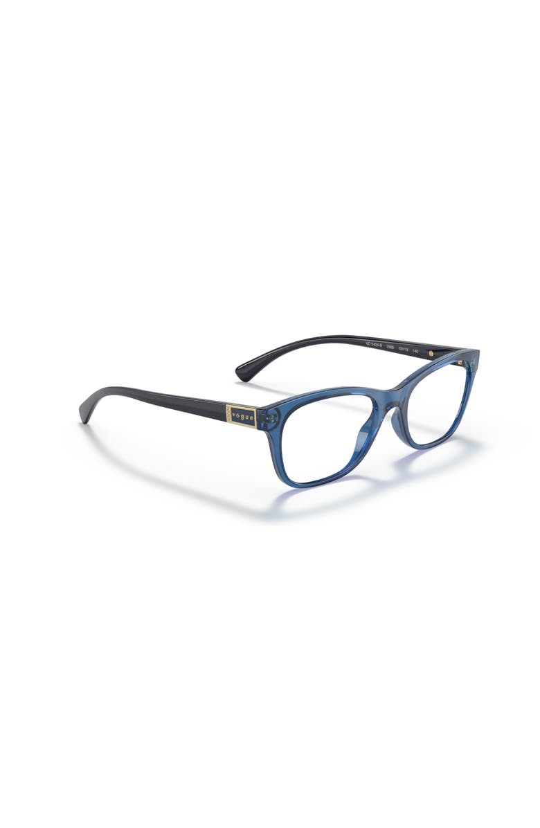 Vogue Eyewear 53mm Rectangle optical glasses, Alternate, color, Blue