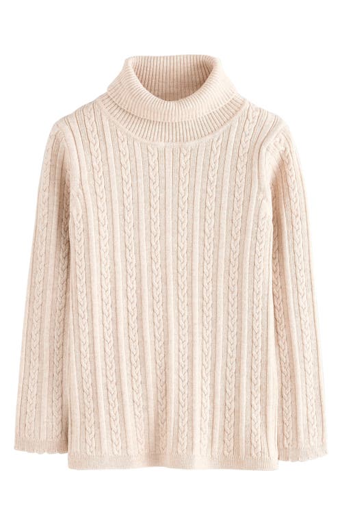 Next Kids' Cable Turtleneck Sweater In Neutral