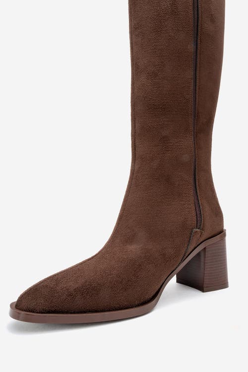 Prologue Shoes Venia Block Heel Boot In Brown