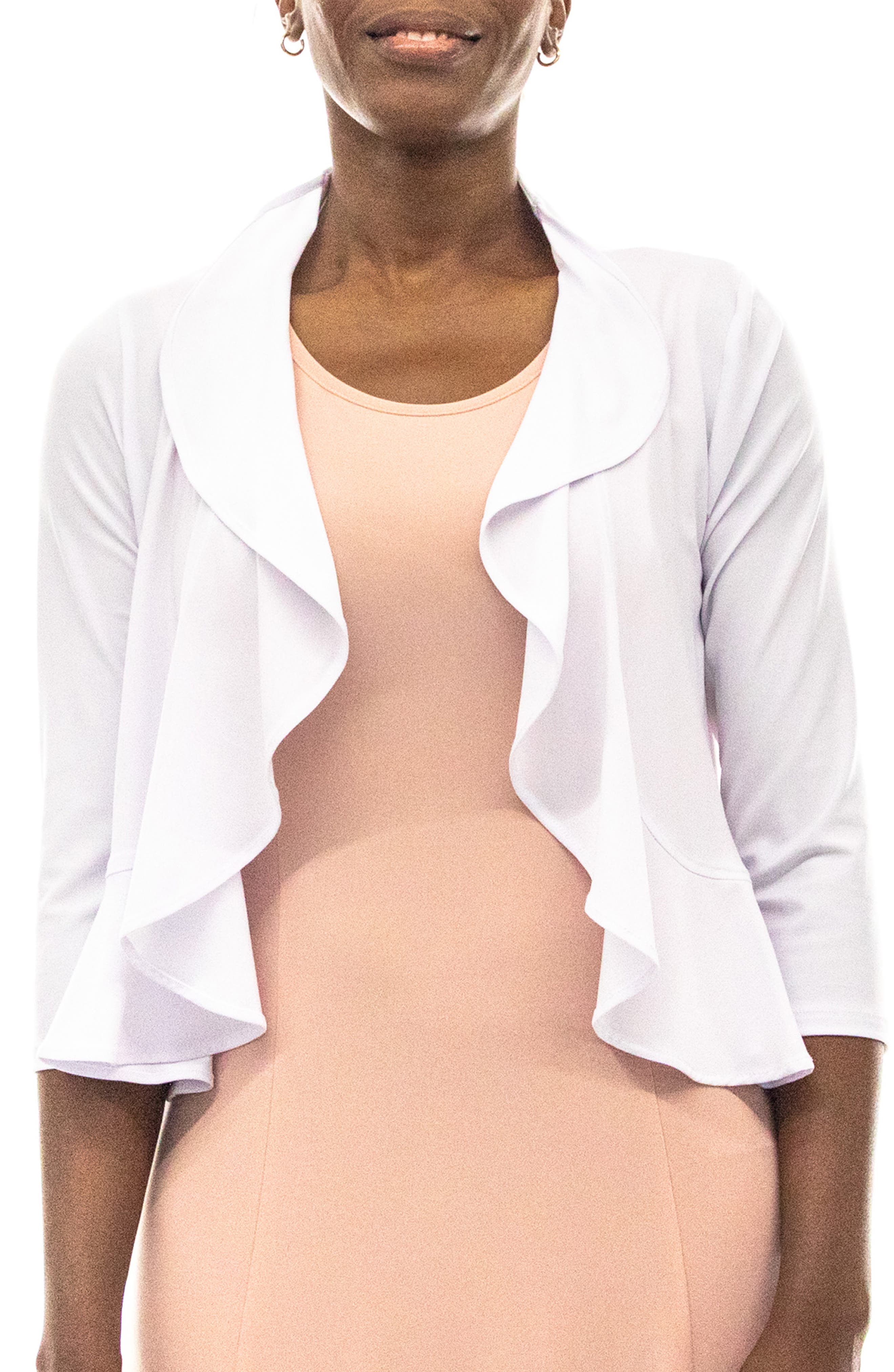 Nina Leonard Chiffon Ruffle Bolero